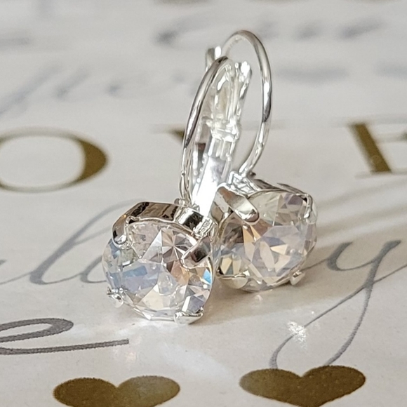 Austrian Crystal Earrings in Silver - Picture 3 of 9